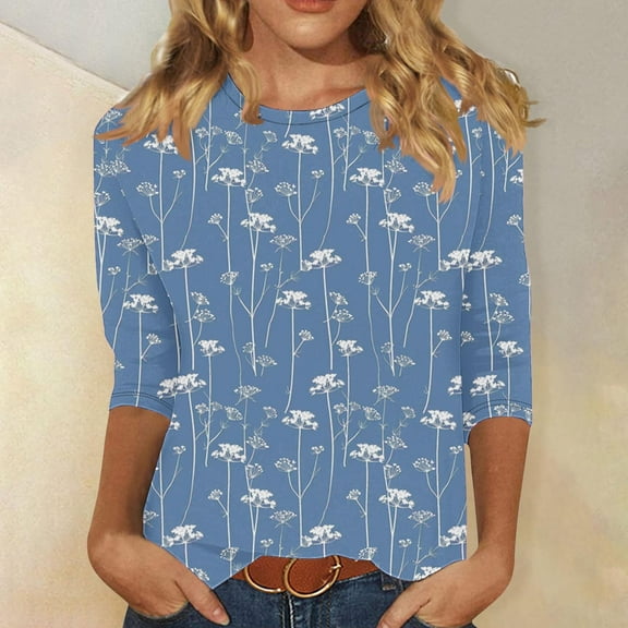 Womens 3/4 Sleeve T Shirts V Neck Summer Tops for Women Plus Size 4x Womens Tops Dressy Casual Cotton Floral Blouses for Women Plus Size my items
