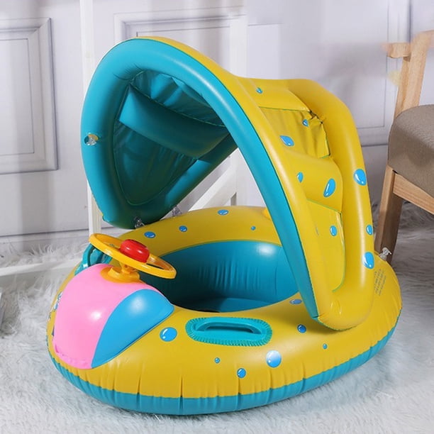 Flotador Para Bebé Con Sombrilla Y Asiento – Anillo Inflable Para Piscina Y Playa
