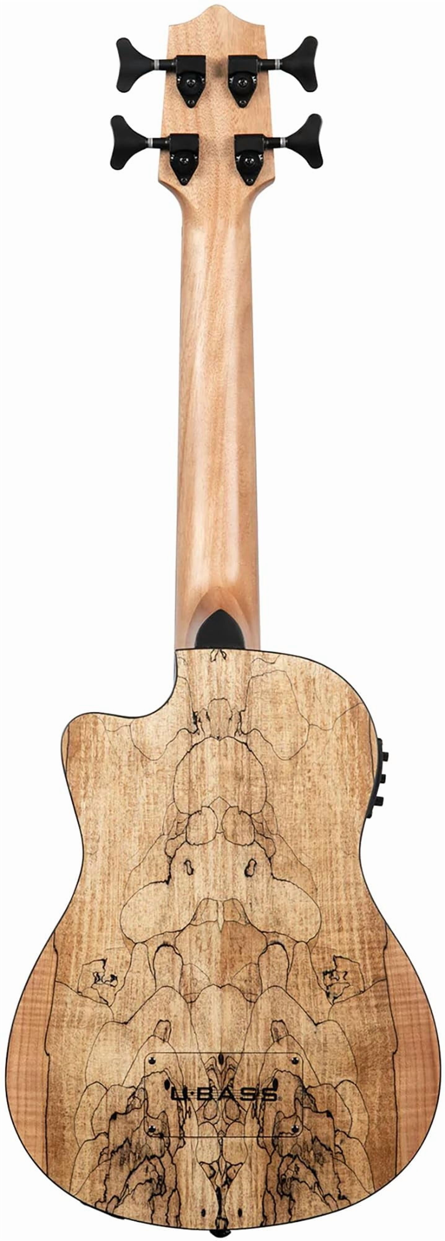 Kala UBASS-SP-MAPL-FS Spalted Maple Acoustic-Electric U-Bass Bundle with Case, Tuner, Austin Bazaar Instructional DVD, and Polishing Cloth