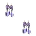 thumbnail image 4 of Qarigey Pendientes bohemios colgantes largos con flecos ligeros 1 par de joyas colgantes hermosos y cómodos para mujeres y niñas Type4 NO4, 4 of 6