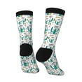 thumbnail image 3 of Goofa Hello Summer Printed Men's Crew Socks, Soft Durable Breathable Moisture-Wicking with Odor Control Cotton socks, 3 of 9