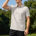 thumbnail image 5 of Luvrsol Men T Shirts Solid Basic Short Sleeve Lapel Collar Cotton Casual Daily Tops S-3XL, 5 of 8