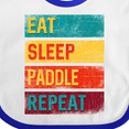thumbnail image 4 of Inktastic Stand Up Paddle Boarding Eat Sleep Paddle Repeat Boys or Girls Baby Bib, 4 of 4