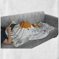 thumbnail image 6 of Fox Soft Flannel Fleece Throw Blanket, Little Fox Character Colorful Geometric Spring Field Have a Nice Day Text Dots, Cozy Plush for Indoor and Outdoor Use, 50" x 70", Multicolor, by Ambesonne, 6 of 6