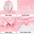 thumbnail image 3 of Oversized Blanket Sweatshirt, Sherpa  Fleece Hoodie, Super Soft Warm Comfortable Pullover with Large Front Pocket for Boys Girls Teens Kids(7-13 yr), 3 of 8