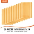 thumbnail image 5 of VEVOR Stretch Spandex Chair Sashes Bows, Chair Slipcover and Stretch Chair Sash, Elastic Chair Bands, Fitting Wedding, Holiday, Banquet, Party, Celebration Chair Decoration (50 PCS Gold), 5 of 10