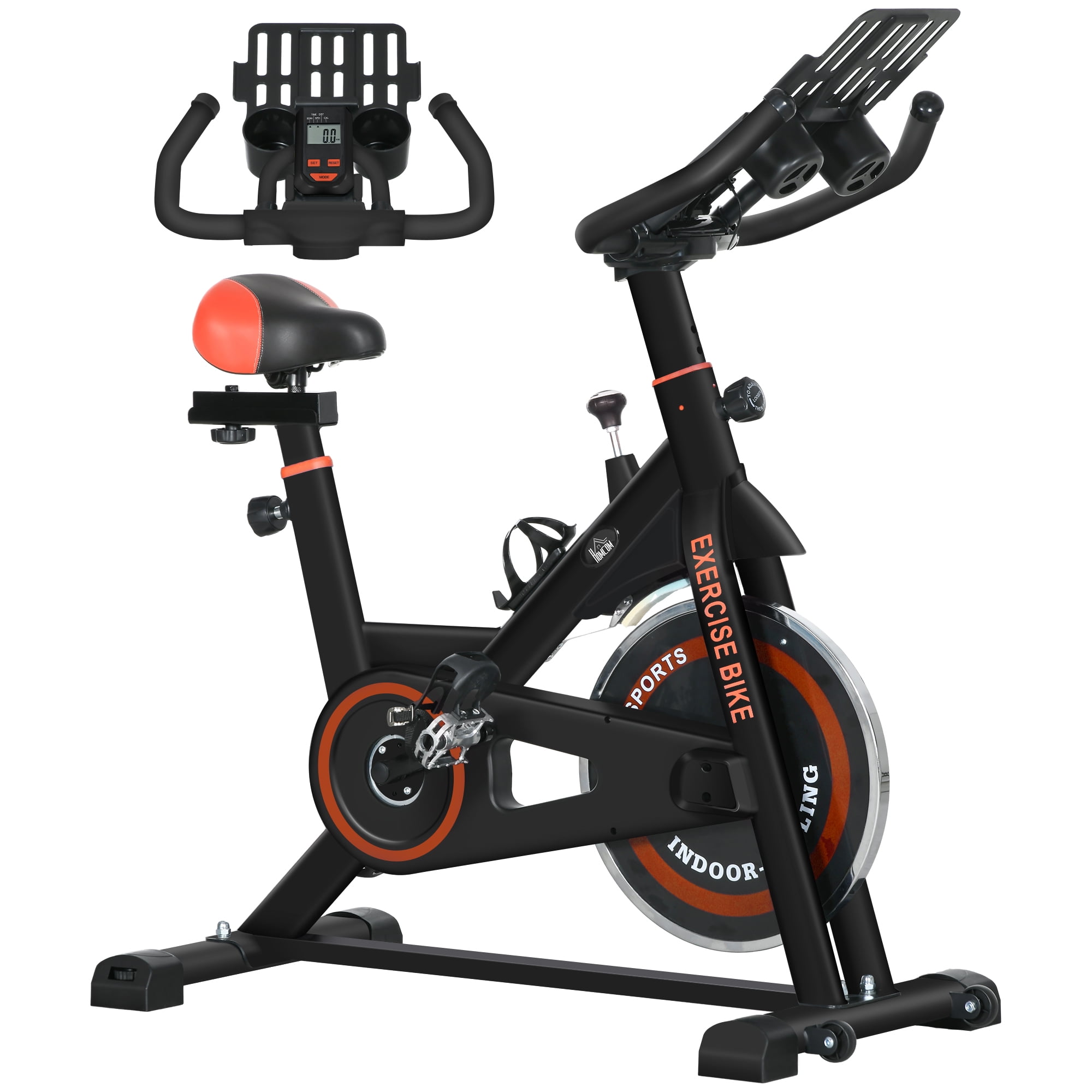 Soozier Adjustable Upright Stationary Exercise Bike w/ LCD Display