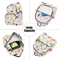 thumbnail image 5 of FORMRS Mini Backpack Purse for Women Travel Daypack Casual Shoulder Bag, White Triangles, 5 of 7