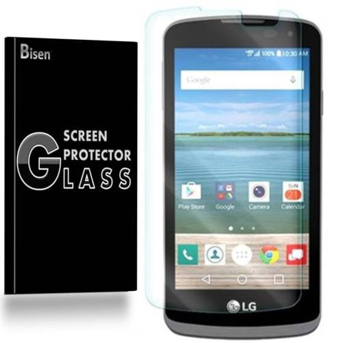 LG Optimus Zone 3 [BISEN] 9H Tempered Glass Screen Protector, Anti-Scratch, Anti-Shock, Shatterproof, Bubble Free