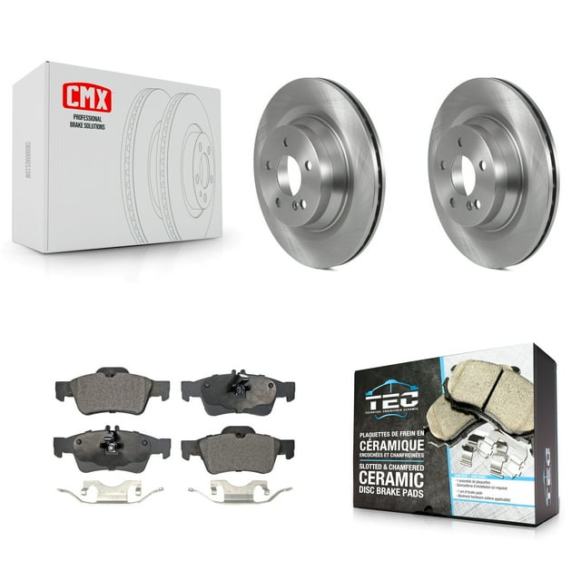 Transit Auto Rear Disc Brake Rotors and Ceramic Pads Kit for Car Mercedes-Benz E550 CLS550 K8T-103915
