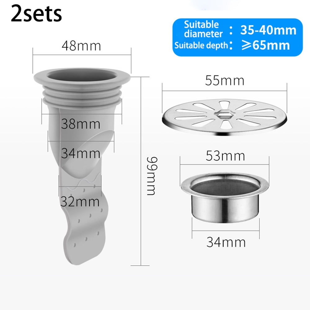 Deodorant Silicone Core Sewer Pipe Seal Ring Bathroom Washing Machine Tool Hot