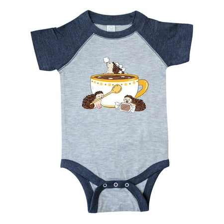 

Inktastic Cute Hot Chocolate Hedgehogs Gift Baby Boy or Baby Girl Bodysuit