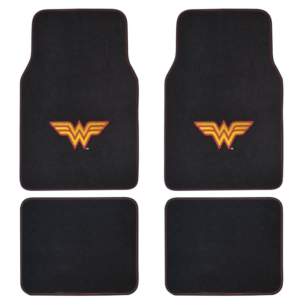 Wonder Woman Seat Covers & Carpet Floor Mats for Car SUV Truck Full Set