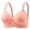 Pink, variant on 2 Pack Bras for Women Casual Breathable Striped Top Underwear Without Steel Ring Gathering Adjusting Bras