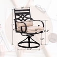 thumbnail image 6 of Sophia&William Steel Patio Swivel Dining Chairs Set of 4 All-weather Outdoor Chairs with Beige Cushion and Pillow, 6 of 7