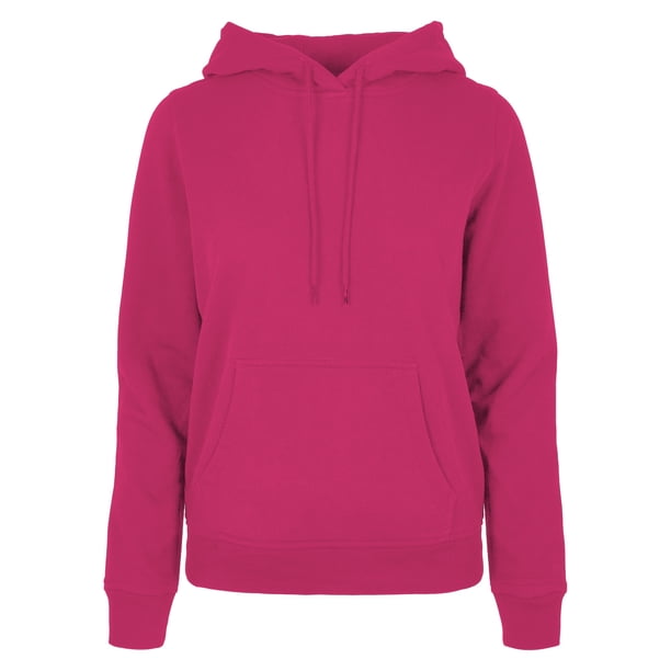 Build Your Brand - Sudadera Basic para Mujer (Rosa Hibisco)