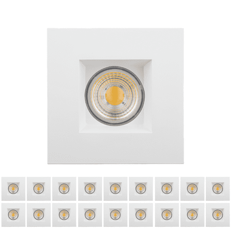 

Perlglow 18 Pack 4 inch Square White Baffle Downlight Luminaire LED Recessed Light Fixtures 5CCT.