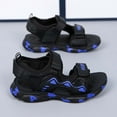 thumbnail image 4 of Wangkekeji Boys Sandals For Kids 6 11 Years Breathable Hook And Loop Strap Casual Summer Outdoor Play Shoes Lightweight Comfortable Durable Mesh Play Sandals, 4 of 6
