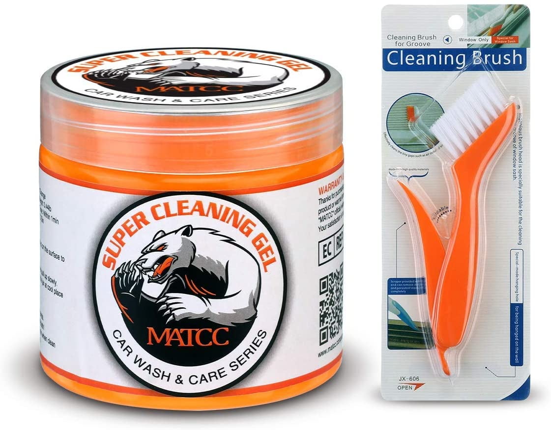 MATCC Car Cleaning Gel with Detailing Brush Set Interior Cleaning Putty