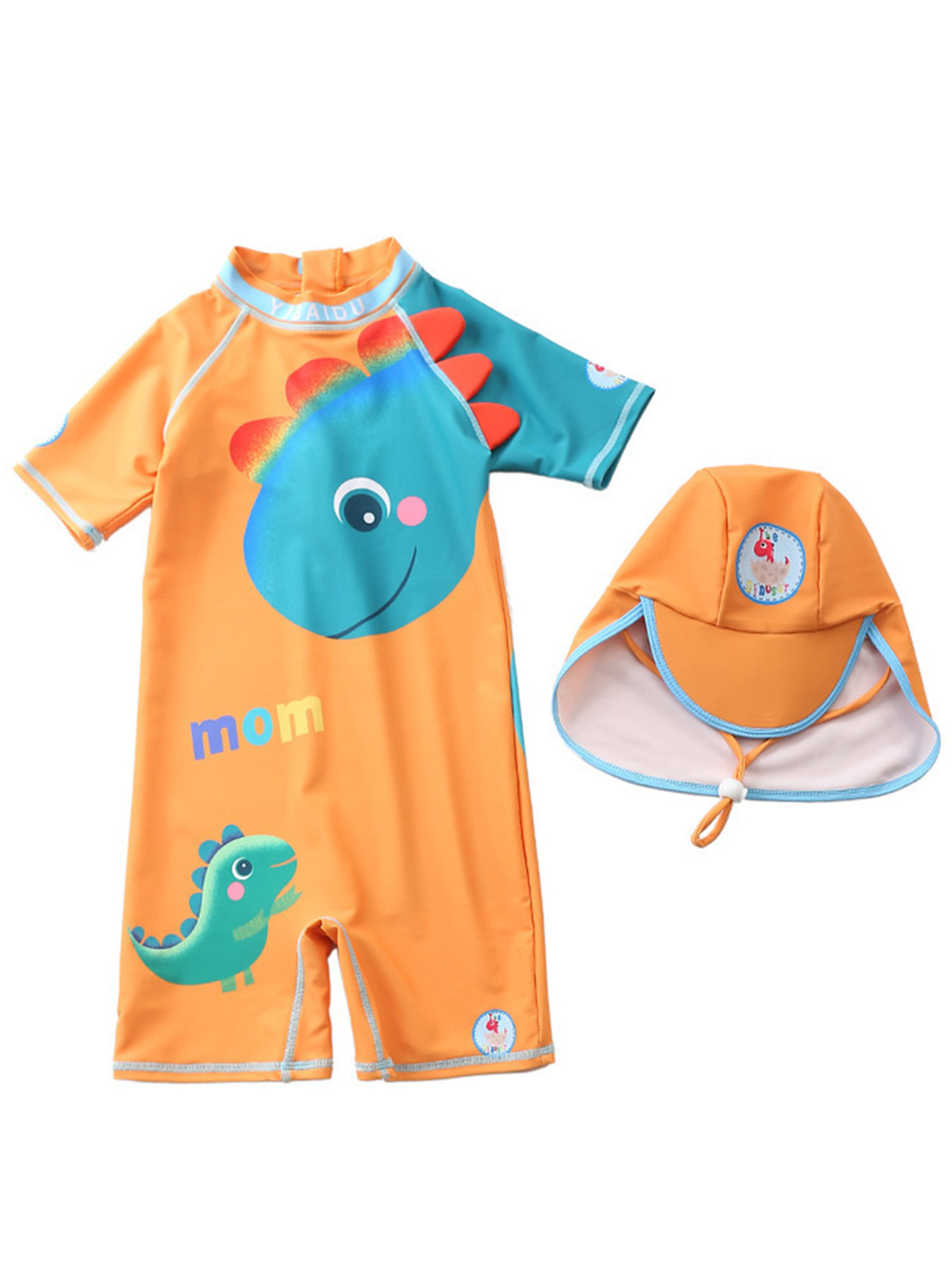 2018 Baby Boy Swimwear One Piece swimsuit Cartoon dinosaur Short Sleeve