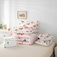 thumbnail image 6 of Feelyou Christmas Poinsettia Floral Twin Bedding Sets 7-Piece, Winter Snowflake Bedding Comforter Set, Kids Boys Girls Reversible Sheet Sets, Breathable Home Decor, 6 of 8