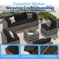 thumbnail image 6 of Sunmthink 7-Piece Wicker Patio Furniture Sets, Outdoor Conversation Set with 4 Inches Thick Cushions and Waterproof Cover, 6 of 10