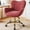 Rose Red, variant on COOHUT Velvet Vanity Chair, Mackup Chair with Wheels, Comfy Swivel Modern Leisure Armchair for Girls Women, Small Office Chair Height Adjustable for Living Room, Bedroom, Offic, Beige