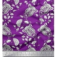 thumbnail image 1 of Soimoi Silk Fabric Leaves,Floral & Paisley Block Print Sewing Fabric Yard 42 Inch Wide, 1 of 3