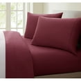 thumbnail image 2 of United Collection 1200 Thread Count Egyptian Quality Cotton Luxurious Super Soft Solid Sheet Set Burgundy - Twin, 2 of 5