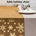 thumbnail image 6 of Danhjin Christmas Table Runner Home Decor, Snowflakes Hot Velvet Polyester Table Flag Dining Table Runner for Fall Decorations, Kitchen, Dining Room, Centerpiece 11.02*108.26in, 6 of 6