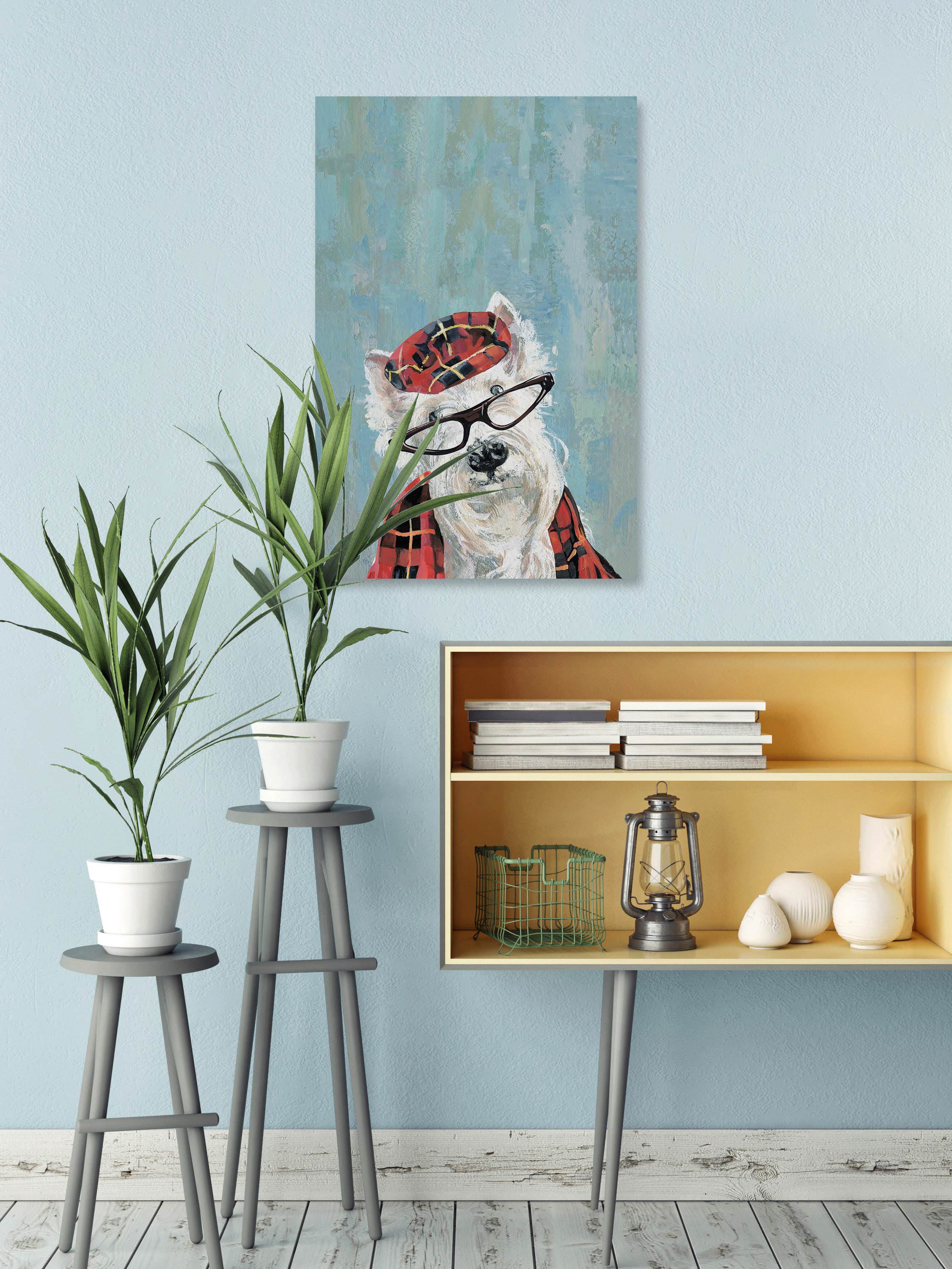 Marmont Hill "Grandpa Dog" Painting Print on Wrapped Canvas