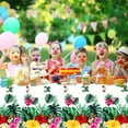 thumbnail image 5 of 133PCS Hawaiian Luau Party Supplies Tropical Dinnerware Set Serves 16, Aloha Plates Napkins Cups Tablecloth Knives Forks Spoons for Birthday Luau Party Decorations, 5 of 7