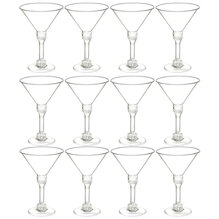 12pcs Disposable Cocktail Cup Unbreakable Cocktail Glasses Party Festival Drinking Goblets, Adult Unisex, Size: 14.00X9.40X9.40CM