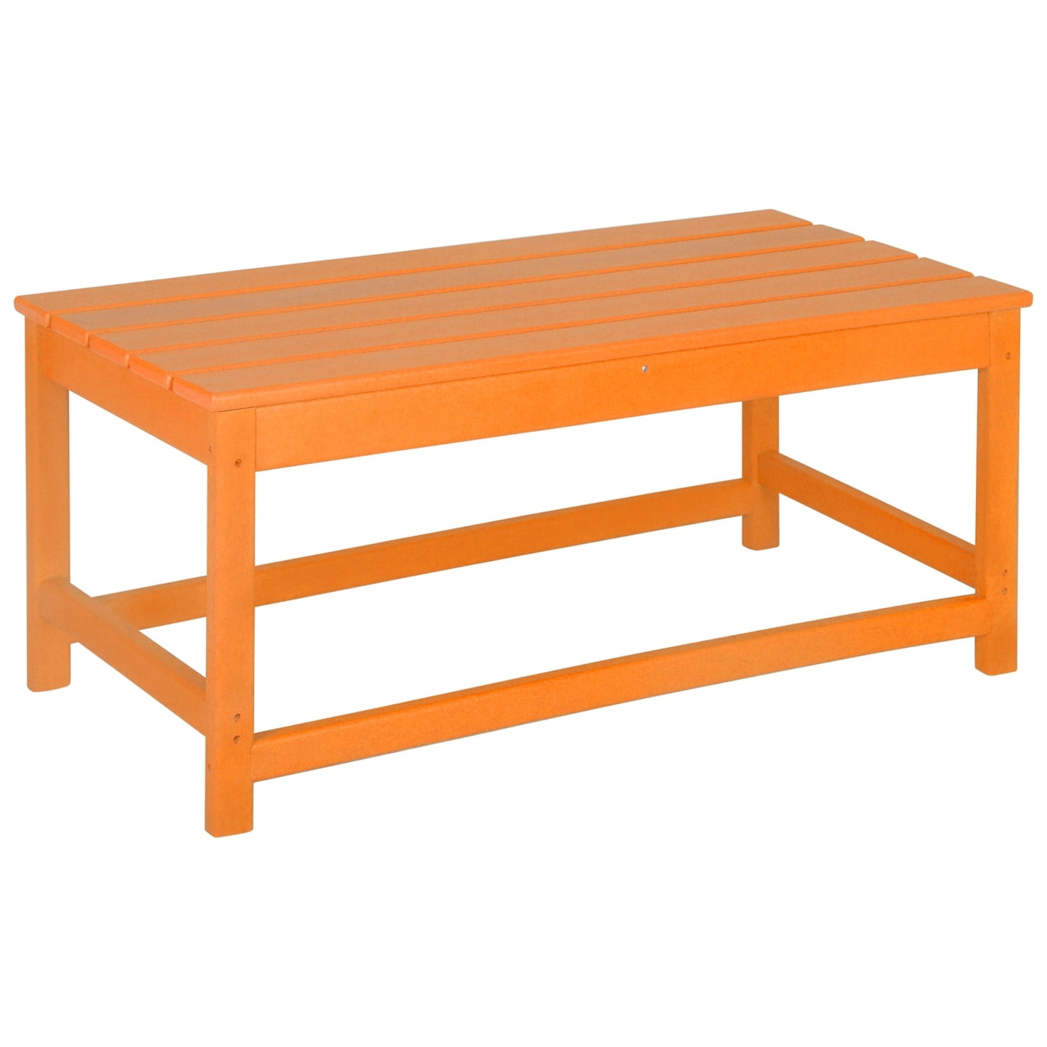 Polytrends  Laguna Hdpe All Weather Outdoor Patio Coffee And Side Tables (3-Piece Set) Orange