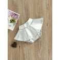 Bangyeer Toddler Baby Girl Pu Leather Skirt Skort High Waist Ruffle