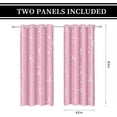 thumbnail image 2 of Star Curtains for Bedroom 42x63inch Kids Blackout Curtains Pink Blackout Curtains Insulated Room Darkening Window Drapes for Nursery 2 Panels, 2 of 7