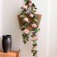 thumbnail image 1 of Guirnalda De Rosas De 2 Uds., 2M, Flores Artificiales, Plantas De Imitación, Enredaderas, Plantas De Simulación, Decoraciones, Hojas, Enredaderas, Decoración Artística Muyoka Hogar, 1 of 7