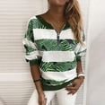 thumbnail image 1 of DPTALR Blouse Décontractée Imprimée à Col Rond Manches Longues avec Fermeture Éclair pour Femmes, 1 of 5