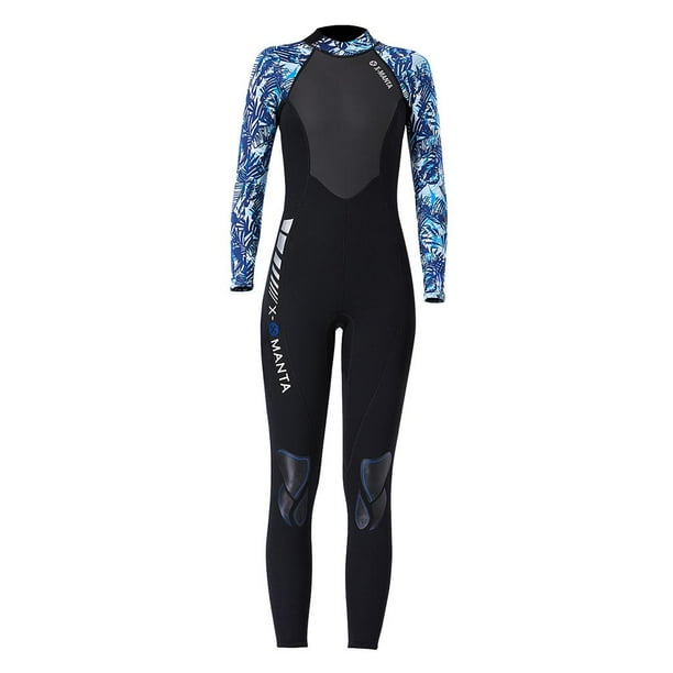 Traje de baño de cuerpo completo para mujer, traje de baño de manga larga y pierna larga METRO