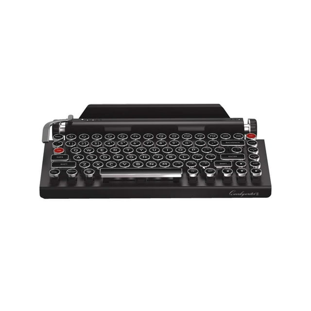 Qwerkywriter S Qwerkytoys Typewriter Inspired Retro Mechanical Wired & Wireless Keyboard with Tablet Stand