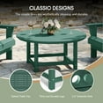thumbnail image 6 of WestinTrends Malibu 5-Piece HDPE Adirondack Chair Outdoor Patio Conversation Set, Dark Green, 6 of 15