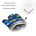 thumbnail image 6 of Pofeuu Cartoon Shark Print Oven Mitts and Pot Holders 4 pcs Set,High Heat Resistant 500 Degree Extra Thicken Long Kitchen Cotton Oven Glove for Cooking, 6 of 6