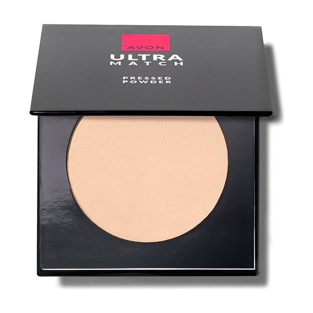 Avon Ultra Match Pressed Powder, 12N NEUTRAL FAIR, Soft Matte Shine-Control Finish, Hyaluronic Acid & Vitamin E, 0.28 oz / 8 g