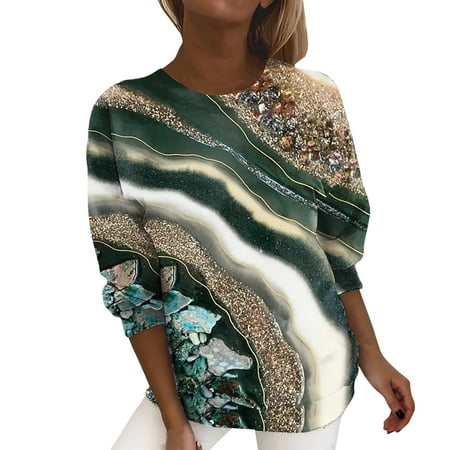 

Pianpianzi under Scrub Shirt Long Sleeve Dressy Top Long Sleeve Long Tunic Women Women s Round Neck Long Sleeve Top Casual Hollow Grain Print Top Blouse