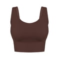 thumbnail image 2 of Kilaqueen Womens Ribbed Longline Bralette, Square Neck Wide Strap Crop Top Bra for Yoga, Lounging, Casual Outfits and Everyday Layering, 2 of 9