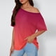 thumbnail image 1 of TaTaai Off Shoulder Loose Short Sleeved Home Top, Women Slanted Neck Printed Style, Regular Length, Spring Summer Daily Leisure Clothing Gift, 1 of 6