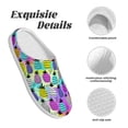 thumbnail image 5 of Kdxio Graffiti Pineapples Women's Men's Slippers Plush Slip-On House Slipper for Winter Indoor Soft Cushion Non-slip Fluffy Slides Slippers-35/36, 5 of 7