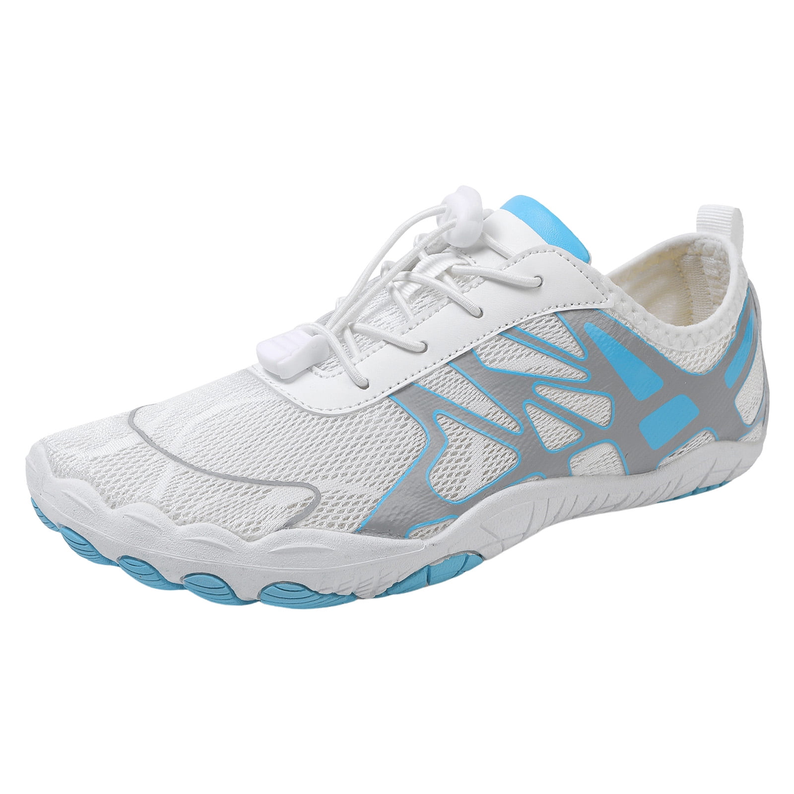 Barefoot Shoes for Women Mens QuickDry Water Shoes Lightweight Non Slip Athletic Hiking Shoes Breathable Slip On Sneakers Blue Size 10.5