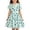 F-181Mint Green, variant on Children Kids Girls Summer Dress Short Sleeve Round Neck Cute Animal Print Flowy Loose Fit Comfortable Dresses For Daily Wear,Mint Green,7-8 Years