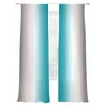 thumbnail image 2 of Abstract Sheer Curtains 84 Inches Long 2 Panels Dark Gray Turquoise Gradient Ombre Light Filtering Semi Sheer Window Curtains Drapes for Bedroom Living Room 52"x84", 2 of 7